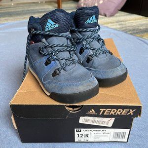 Adidas CW Snowpitch K Boy's Blue Winter Shoes Size 12 toddler